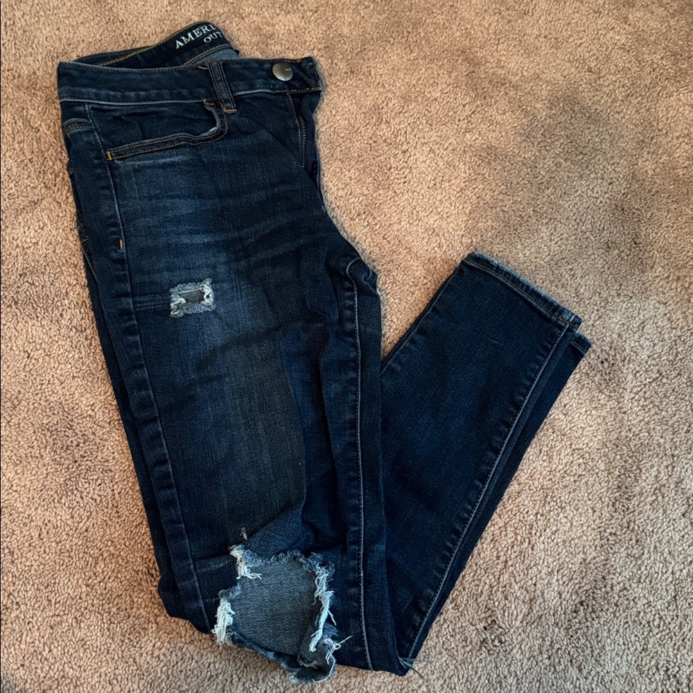 American Eagle Dark Blue Hi-Rise Jegging